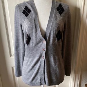 New York and Company Argyle Sweater-Super Cozy Size M